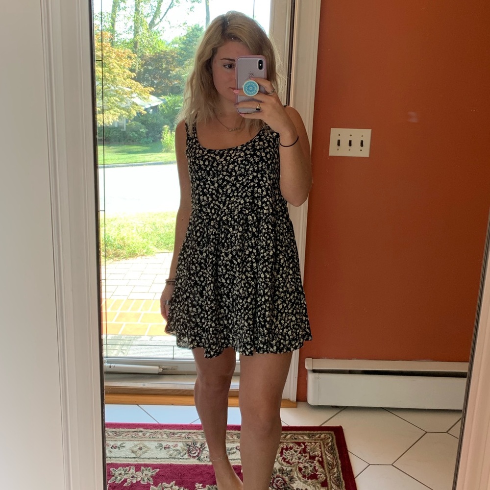 flower print shift dress